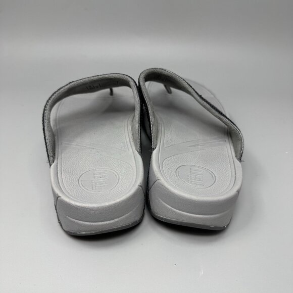 Fitflop Women's Electra Classic Thong Pewter Sequin Flipflop Size 8 Silver - Picture 5 of 8